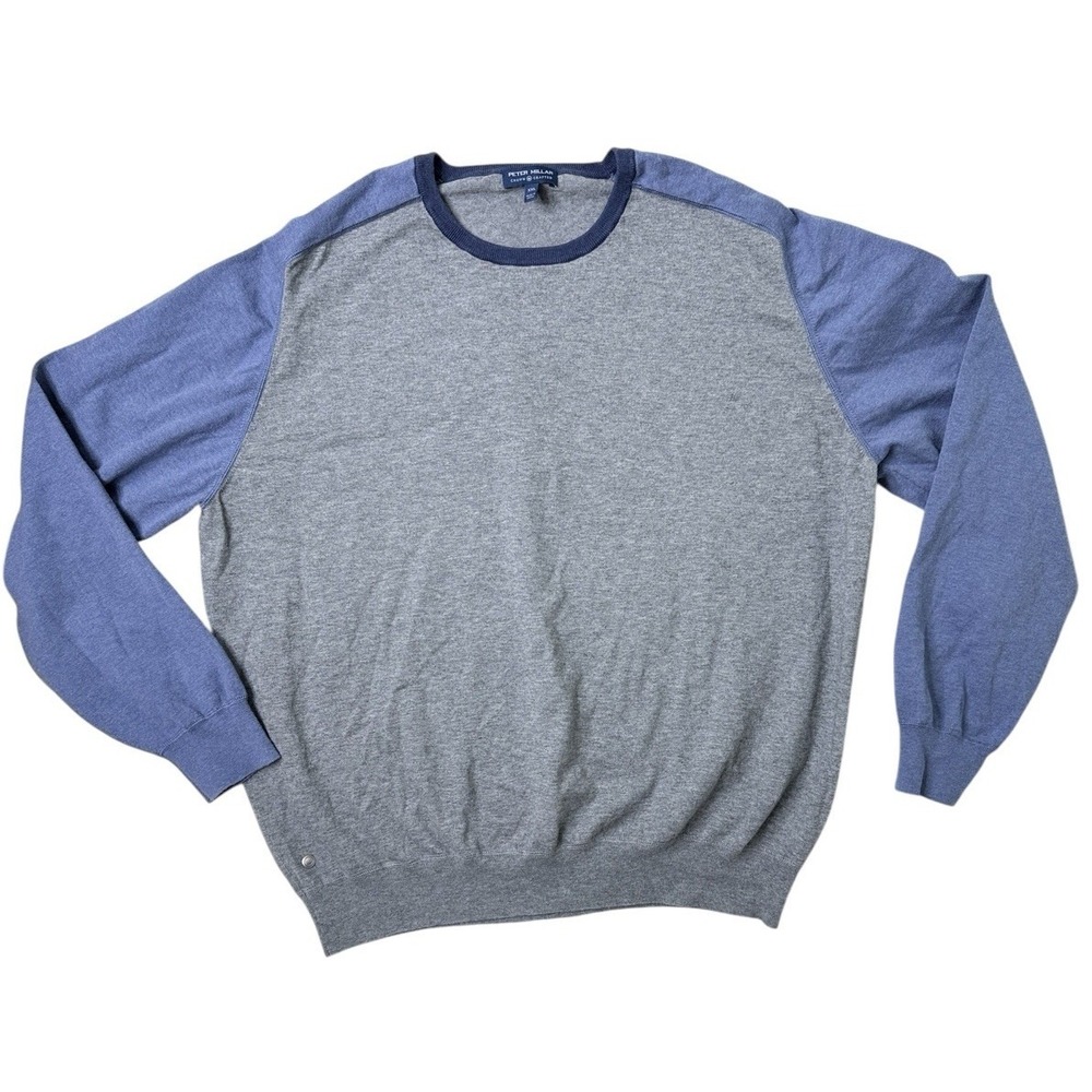 Peter Millar Sweater Mens 2XL Riffs Ringer Crown Crafted Performance Pima Wool